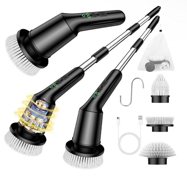 Cordless Electric Spin Scrubber (Black)