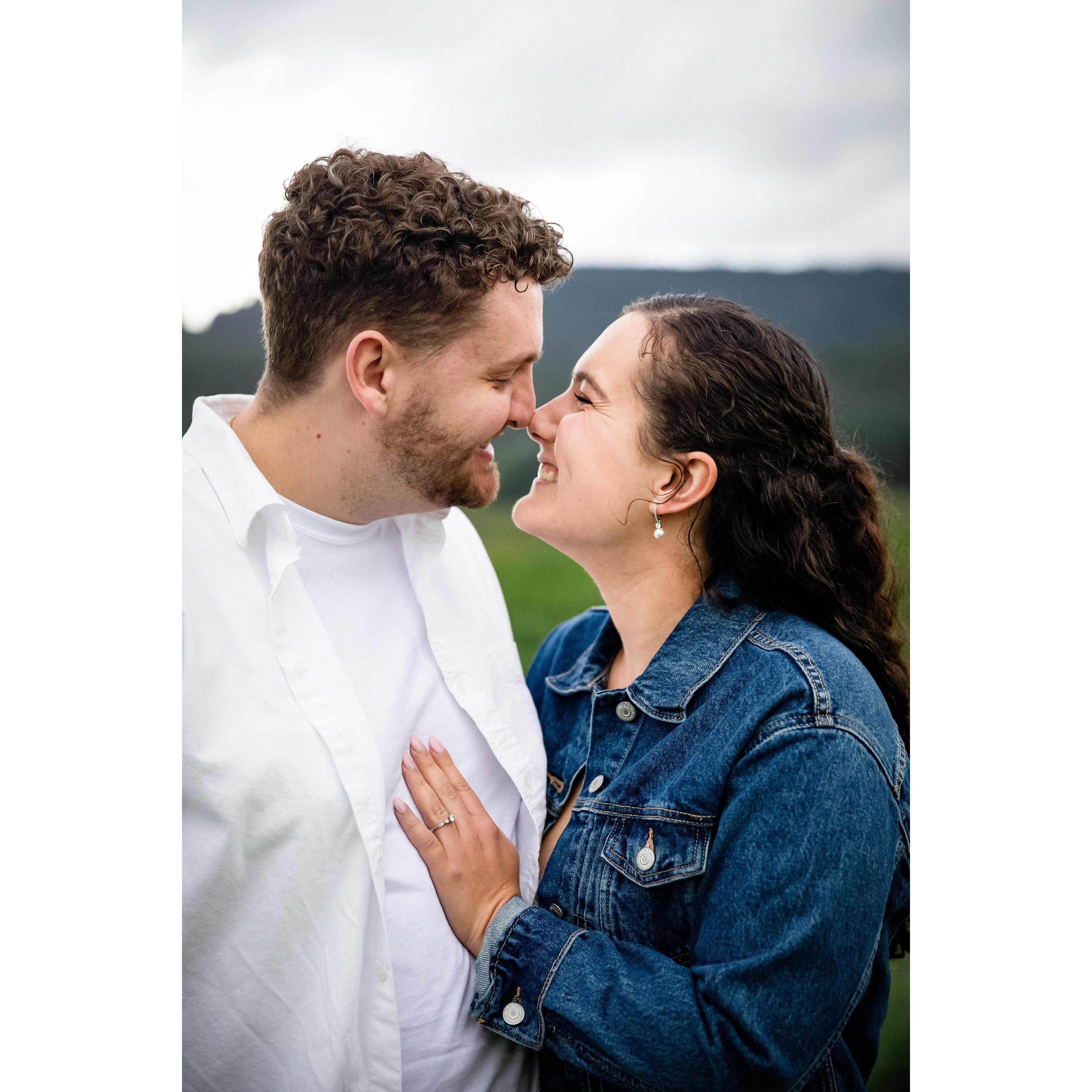 We had so much fun taking our engagement photos at our wedding venue. We can’t wait to share Abbey Road Farms with everyone!