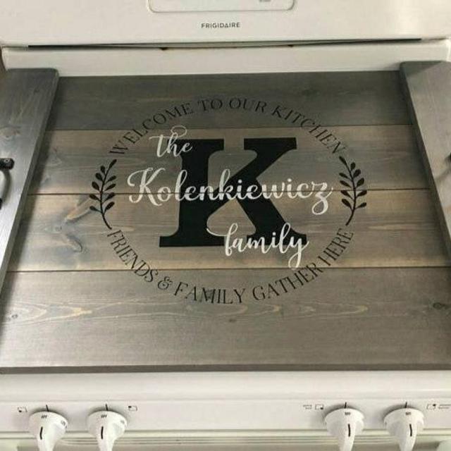 Hand Made Custom Stove Top Cover