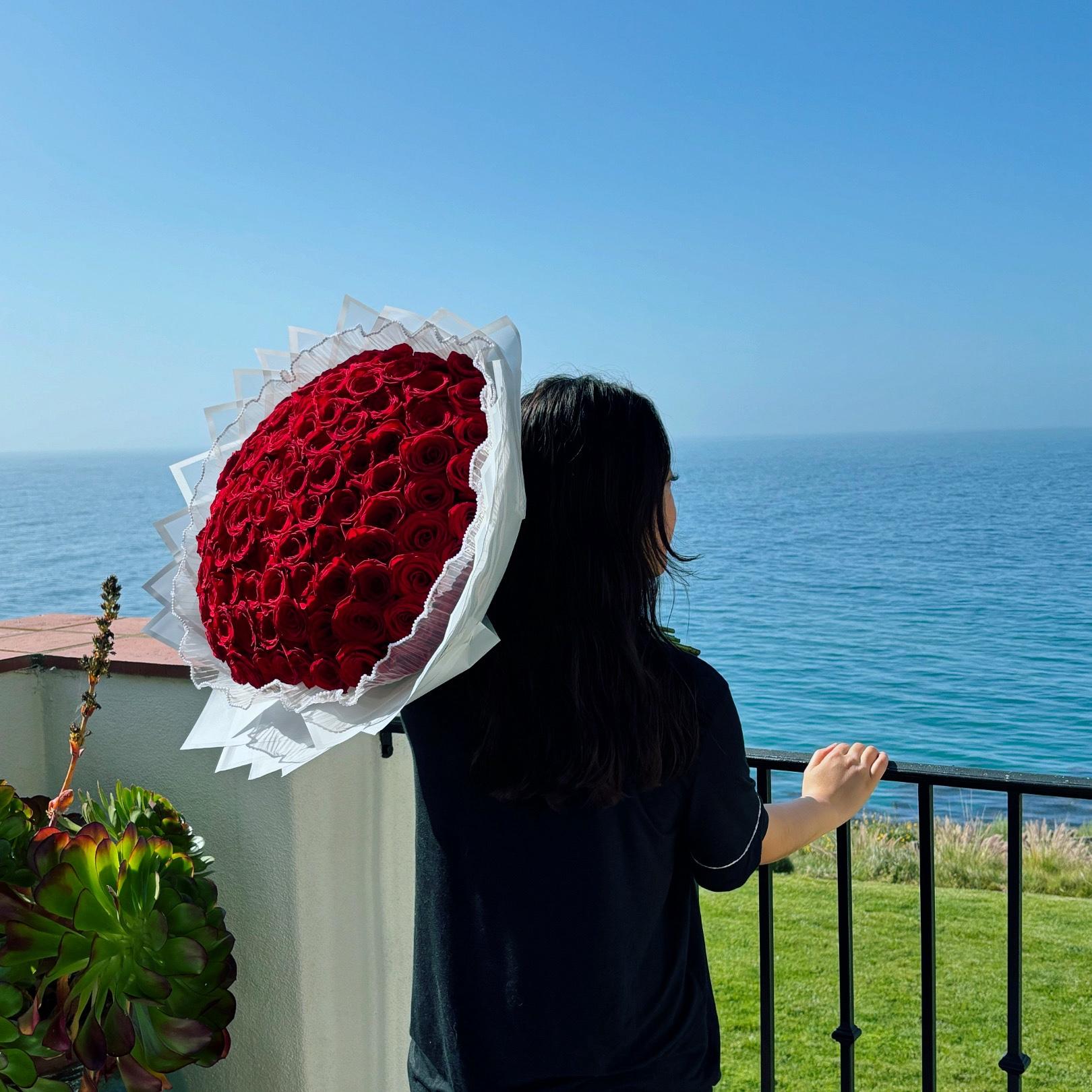 100 roses after I said yes