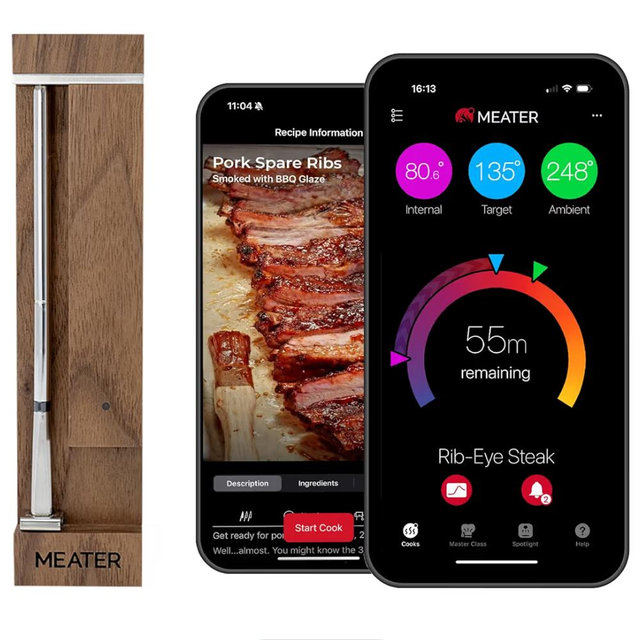 MEATER Pro: Smart Bluetooth Wireless Meat Thermometer Digital | 1000°F Heat Resistance