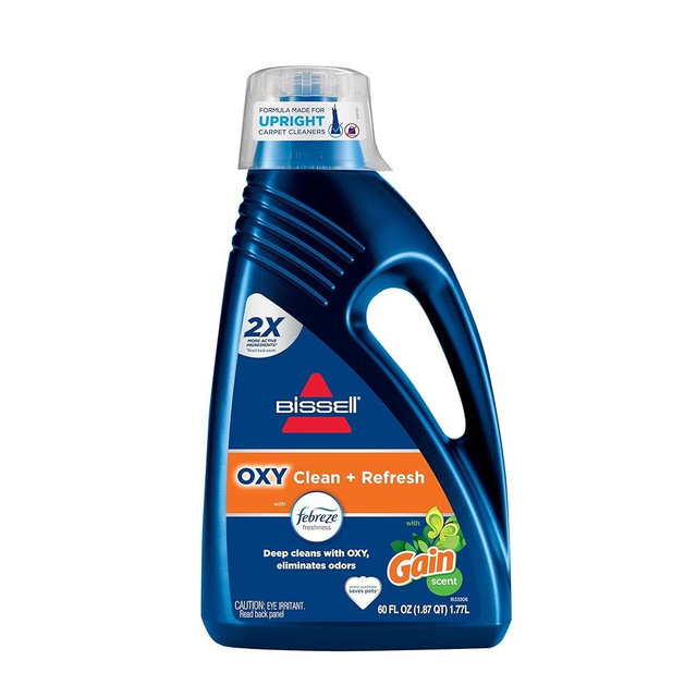 Bissell OXY Clean + Refresh with Febreze Original Gain Scent Formula (60oz), Upright Carpet Cleaner Formula for Capets, Upholstery & Stairs