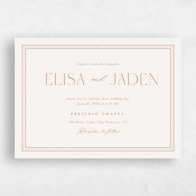 Light Oatmeal, Beige Wedding Invitation - Calidore Landscape