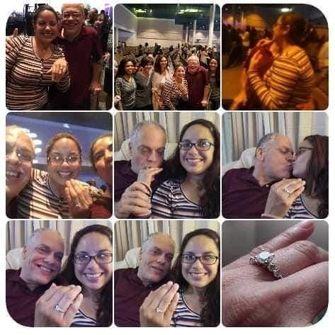 Our engagement/his surprise proposal at Calvary Chapel's New Year's Eve Service. He proposed at the strike of midnight, officially January 1, 2020. :)