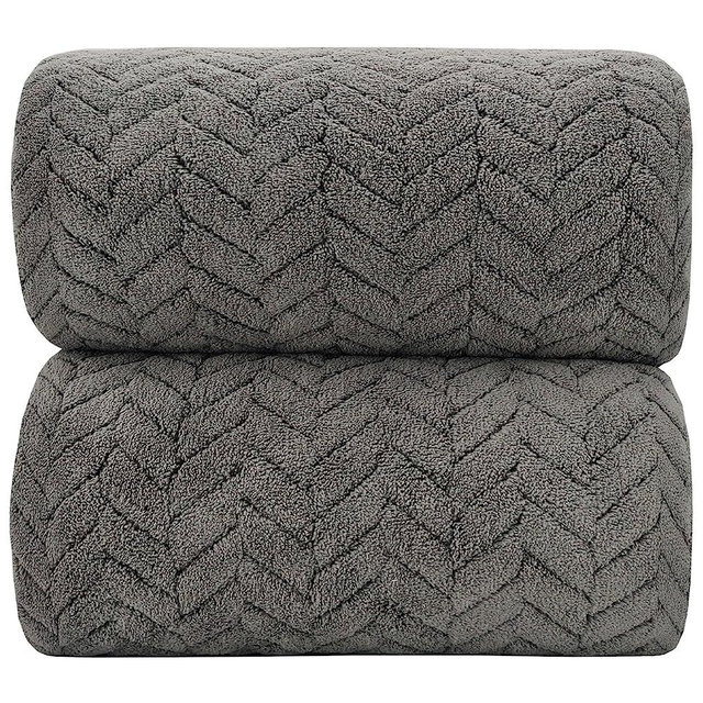 YTYC Towels,39x78 Inch Oversized Bath Sheets Towels for Adults Plush Luxury Extra Large Bath Towels Sets for Bathroom Super Soft Highly Absorbent Microfiber Towels 80% Polyester (Charcoal Grey,2)