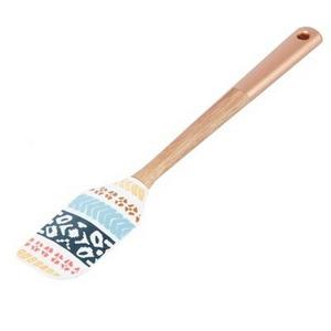 Acacia and Silicone Large Printed Flexible Spatula with Copper Painted Handle - Threshold™