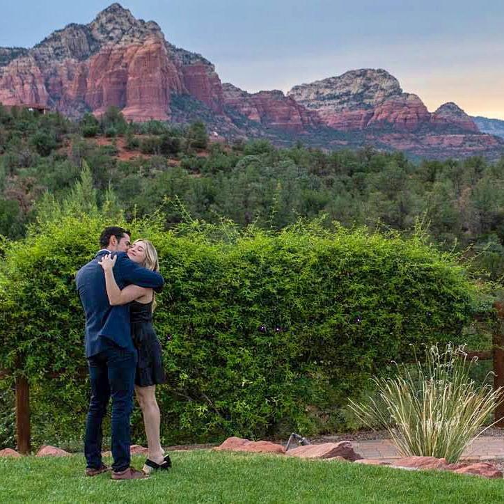 The day we got engaged in Sedona