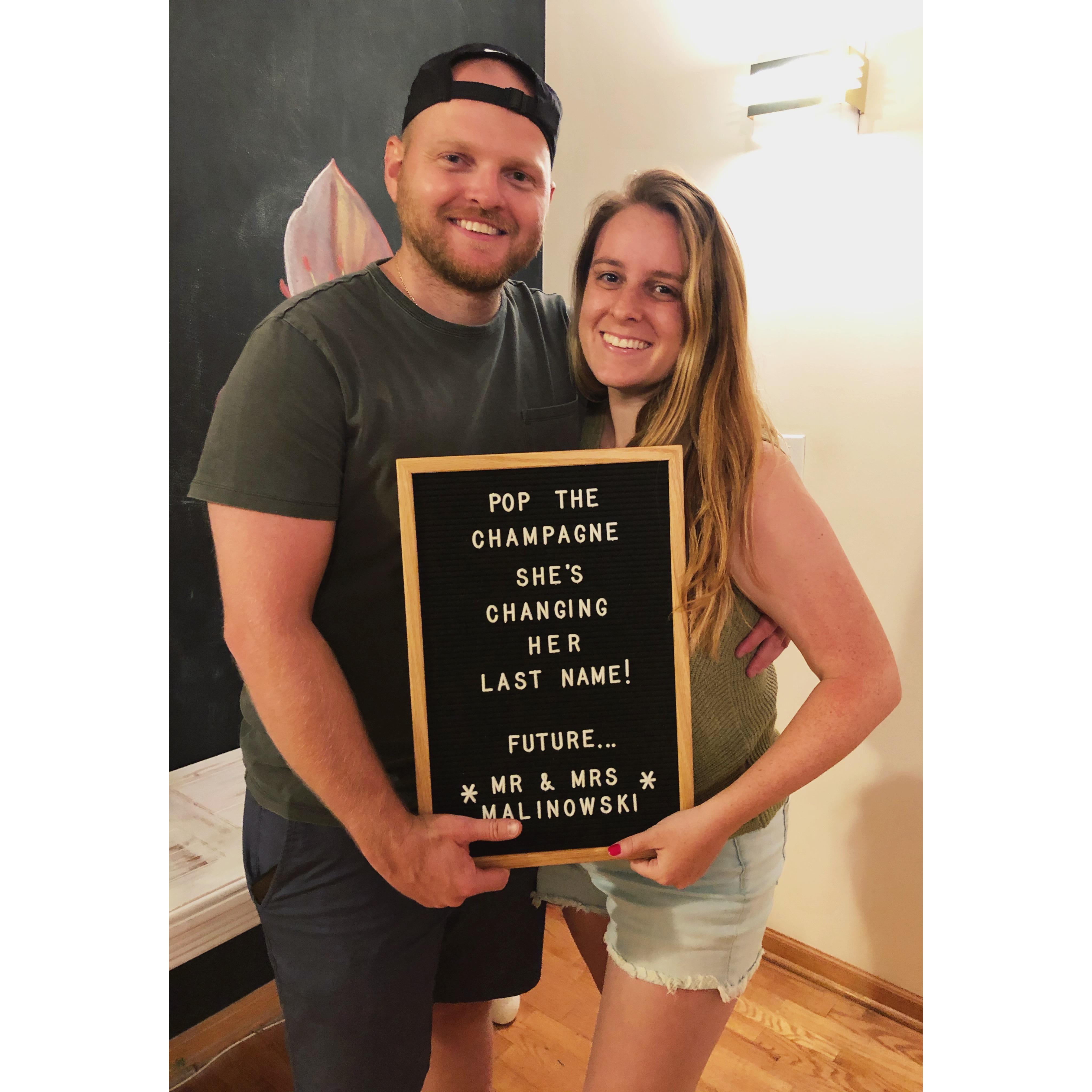 The surprise engagement party that our sweet friends threw for us!