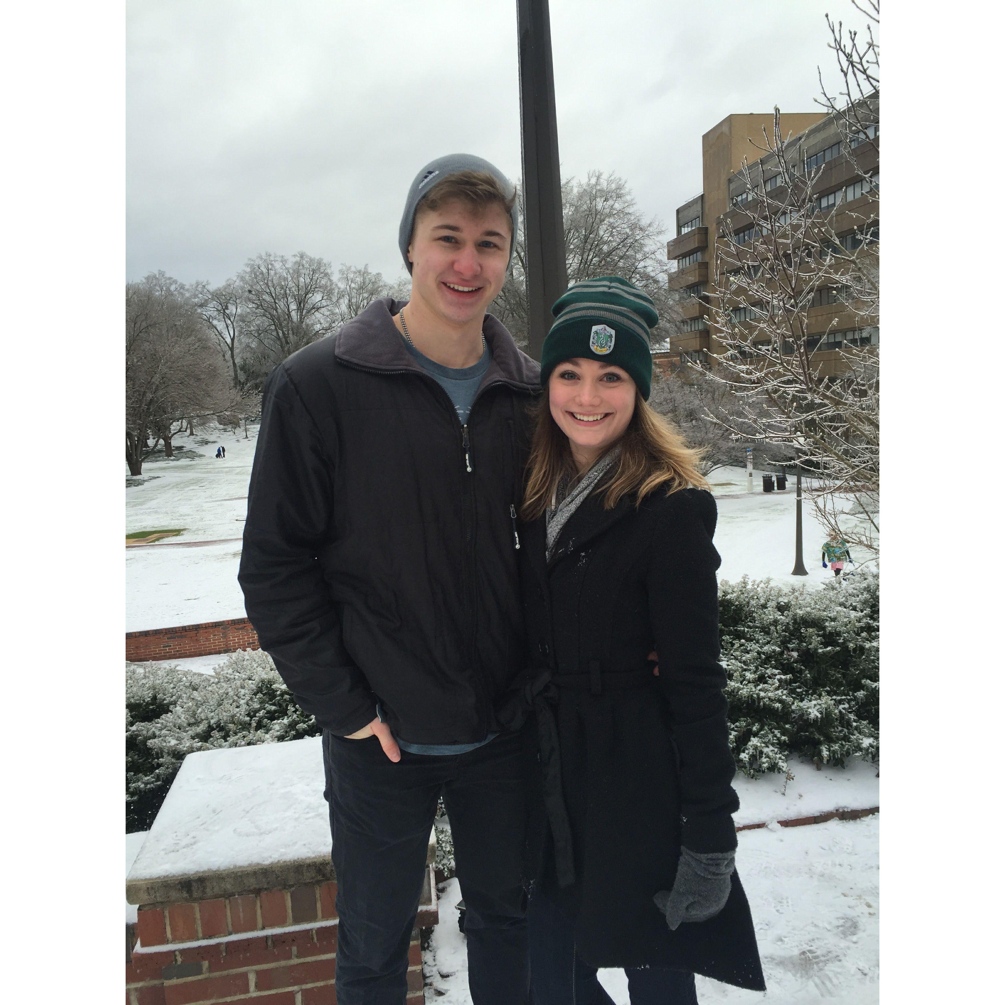 Taken on the day we met January 23rd, 2016 during our 2nd half of Freshman Year!