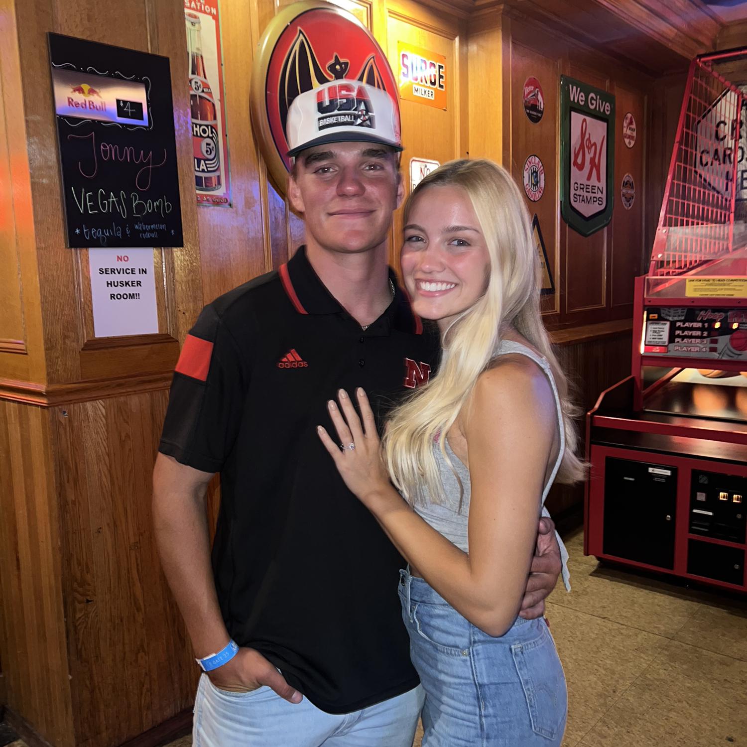 We got to go to the game right after and a Husker win to top it off!