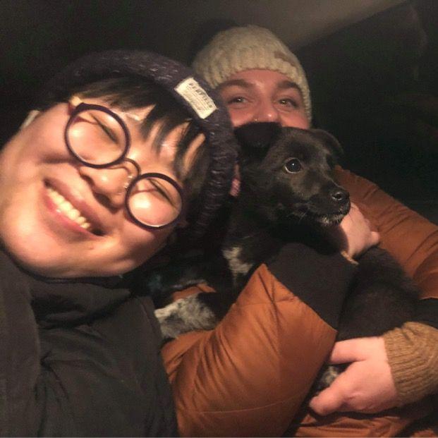 The night we adopted our dear little dog, Kiki