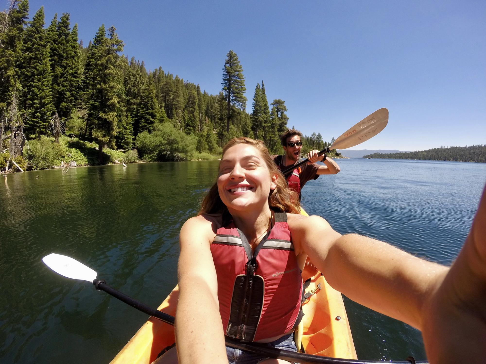 Paddling around Emerald Bay, Lake Tahoe