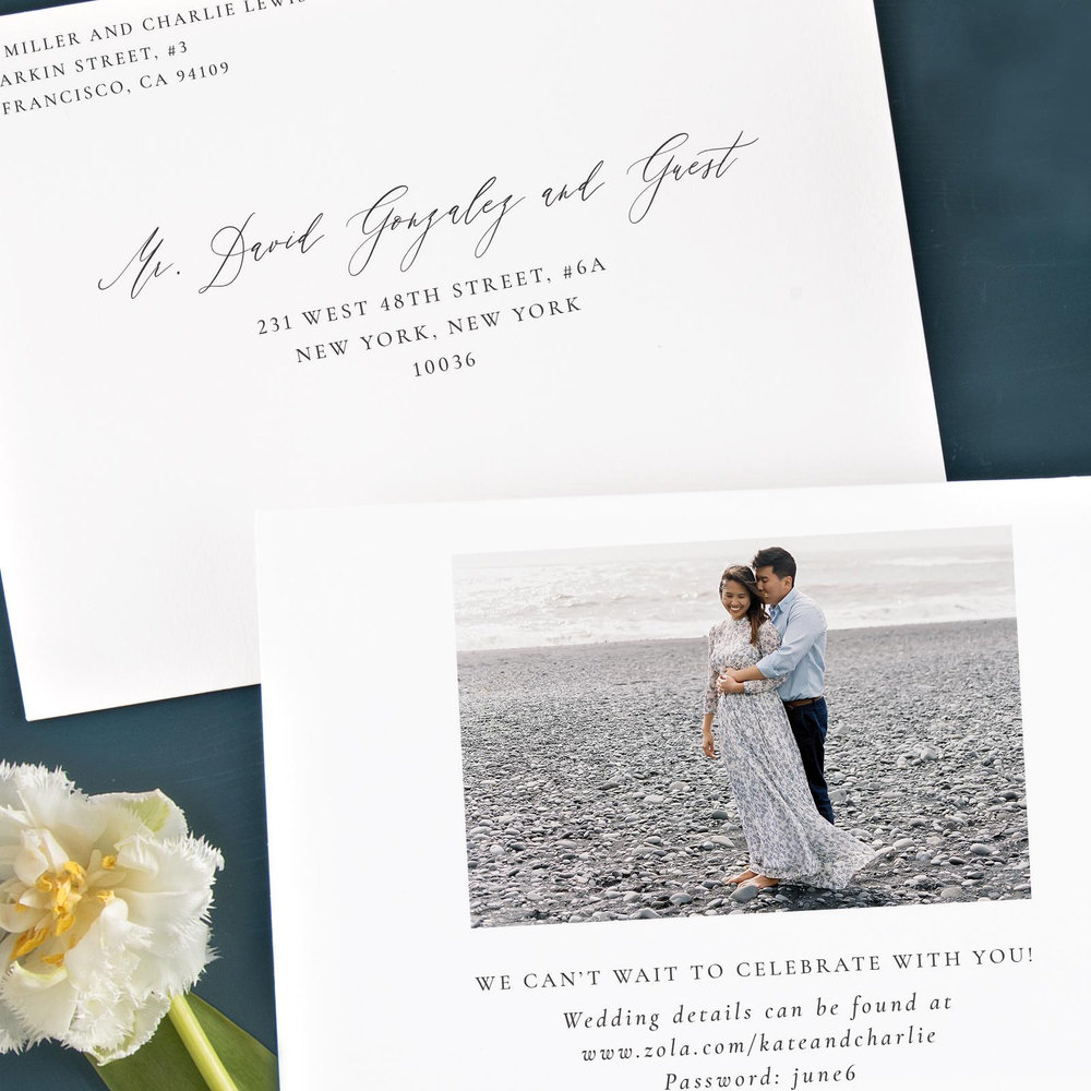 Violin Type | White | Zola Save The Dates