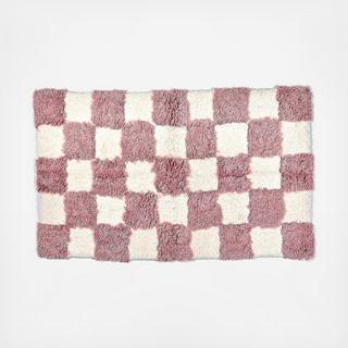 Checkerboard Cotton Bath Rug