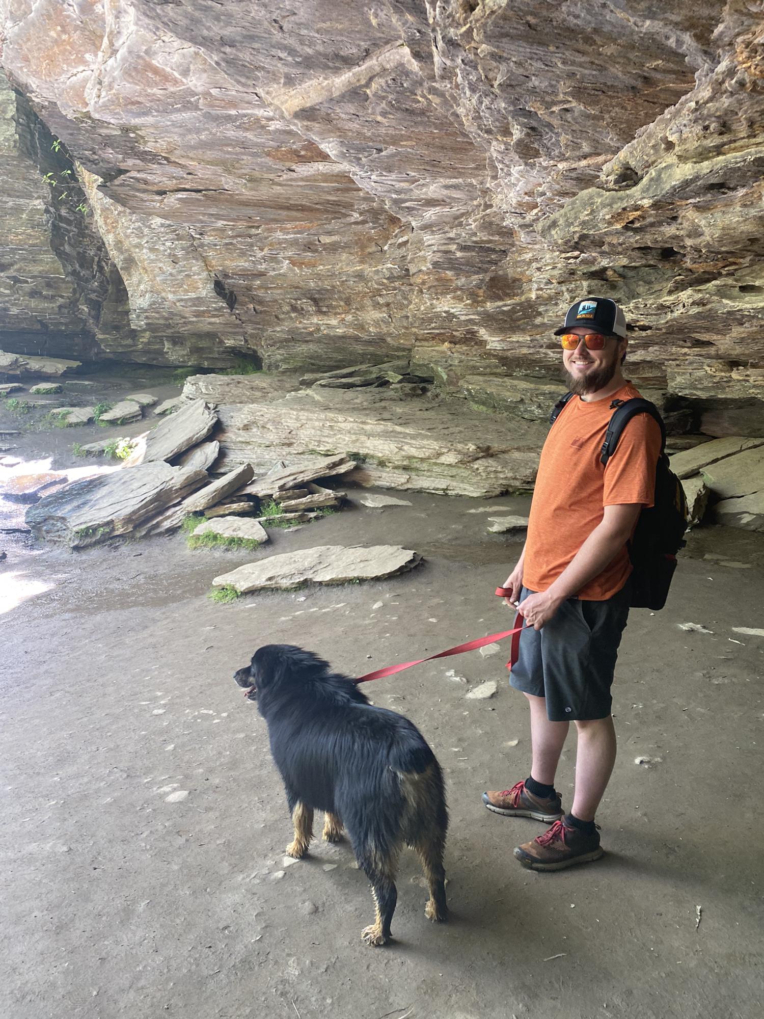 Hiking with our fur child, Looper in NC