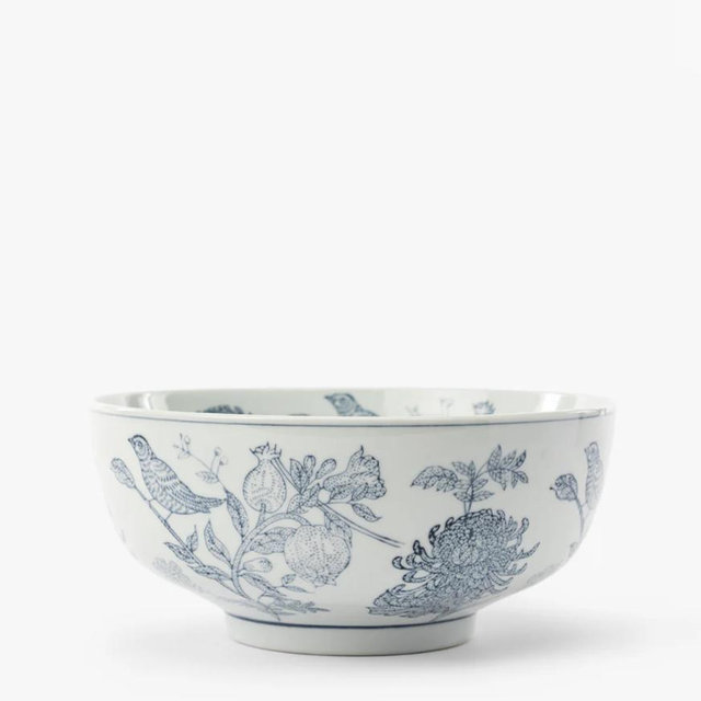 Hand Stamped Botanical Bowl
