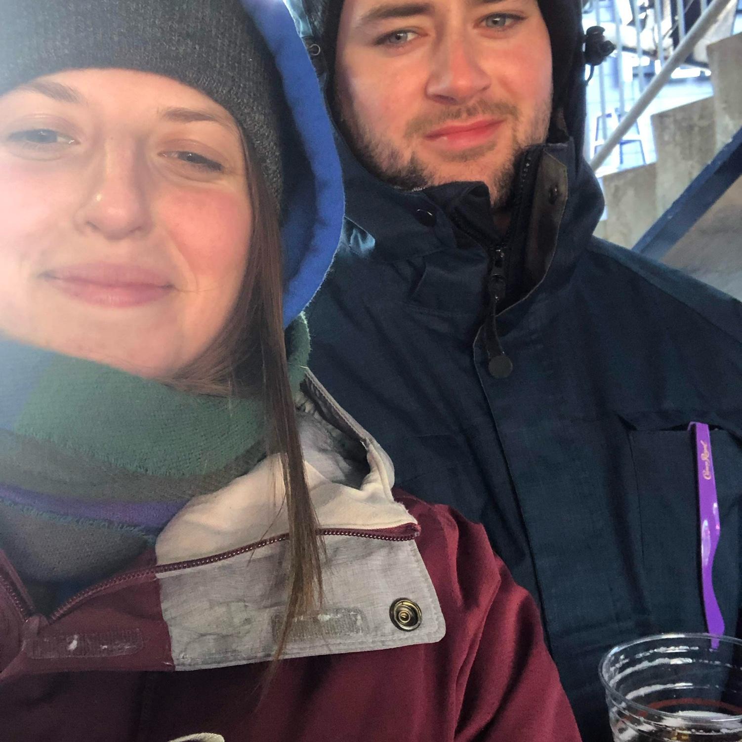 A very cold Patriots game