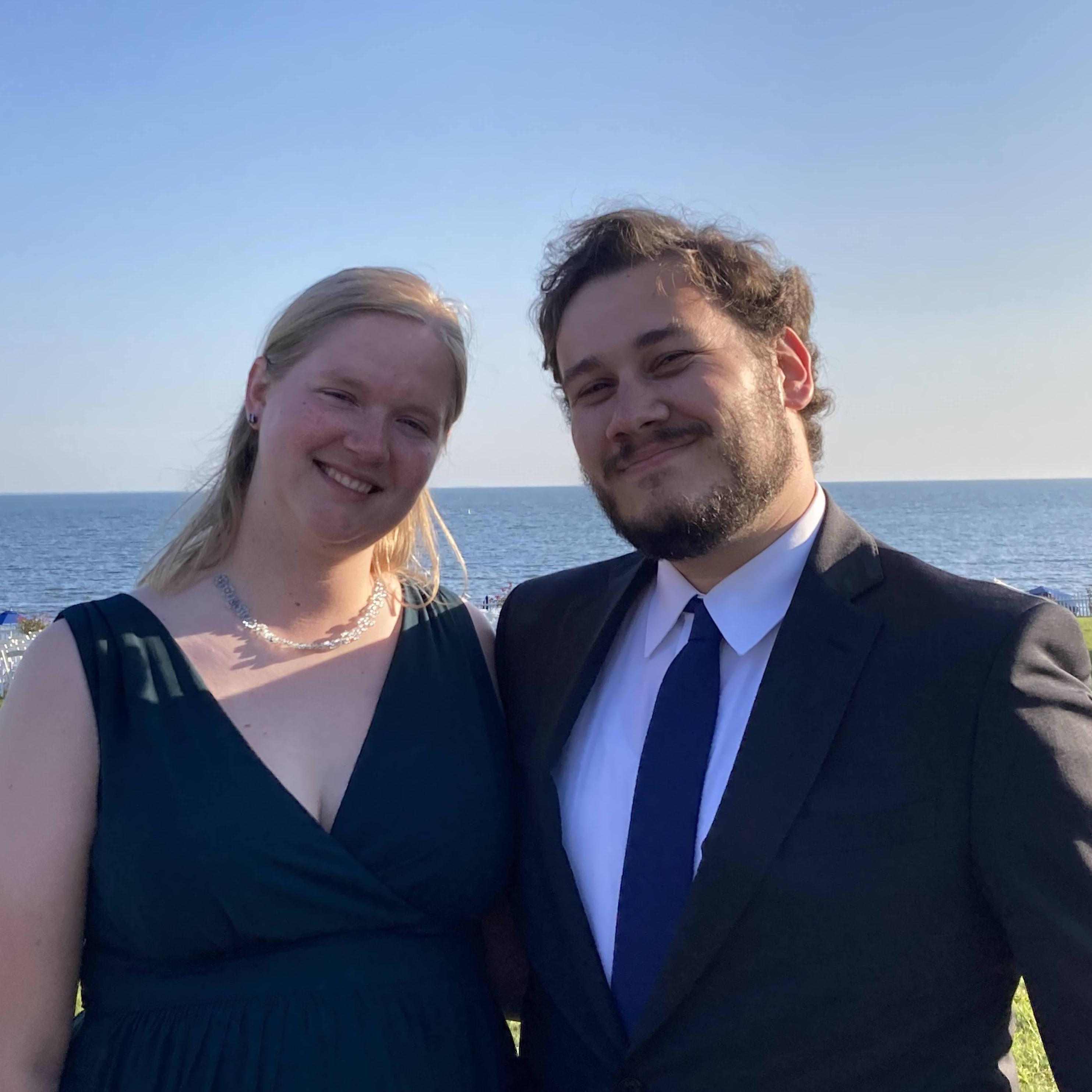 Brendan and Erin's wedding! In Westbrook, CT, 2024. We can only hope for similarly lovely weather at ours.