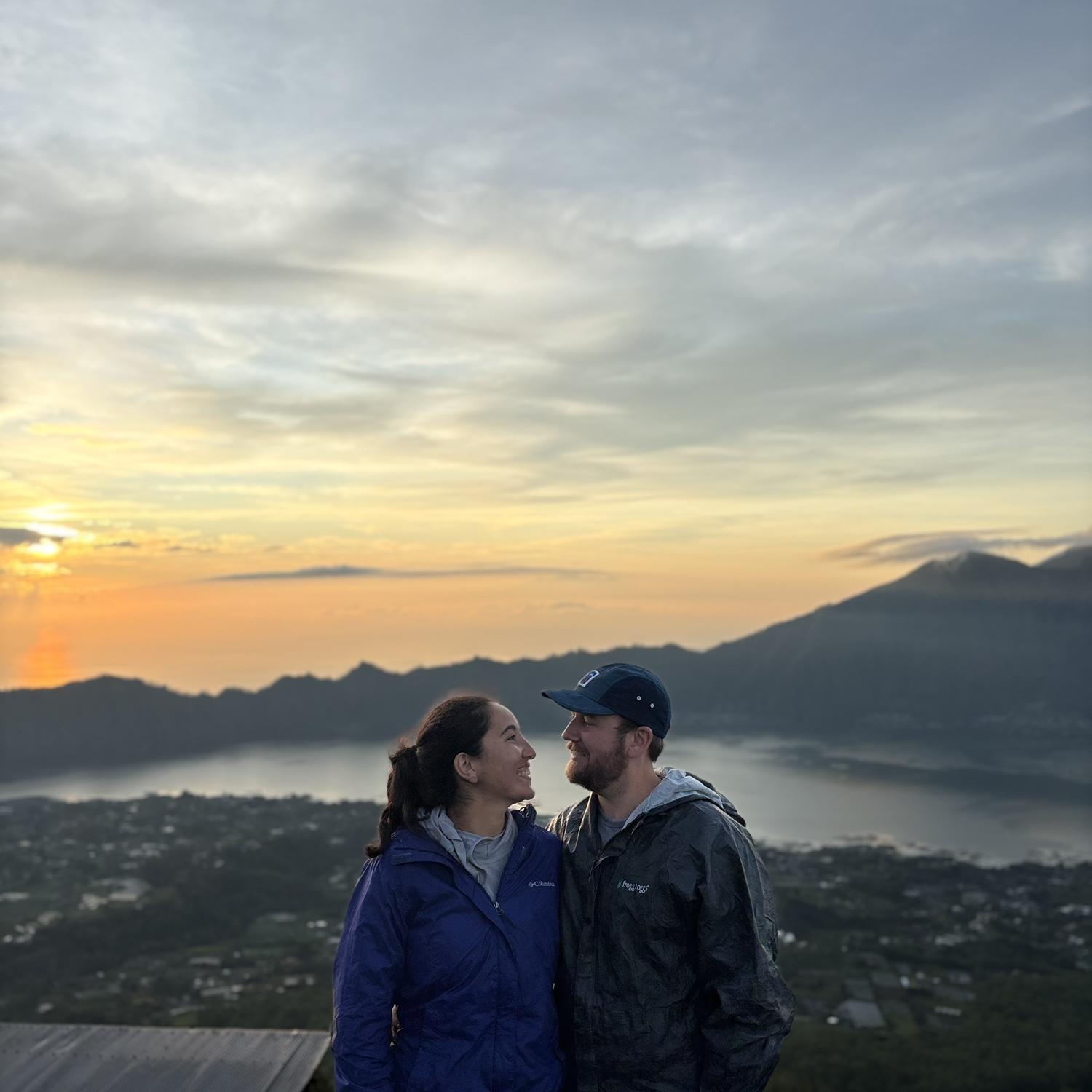 Sunrise on Mt. Batur in Indonesia