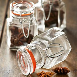 Hexagonal Spice Jar, Set of 12