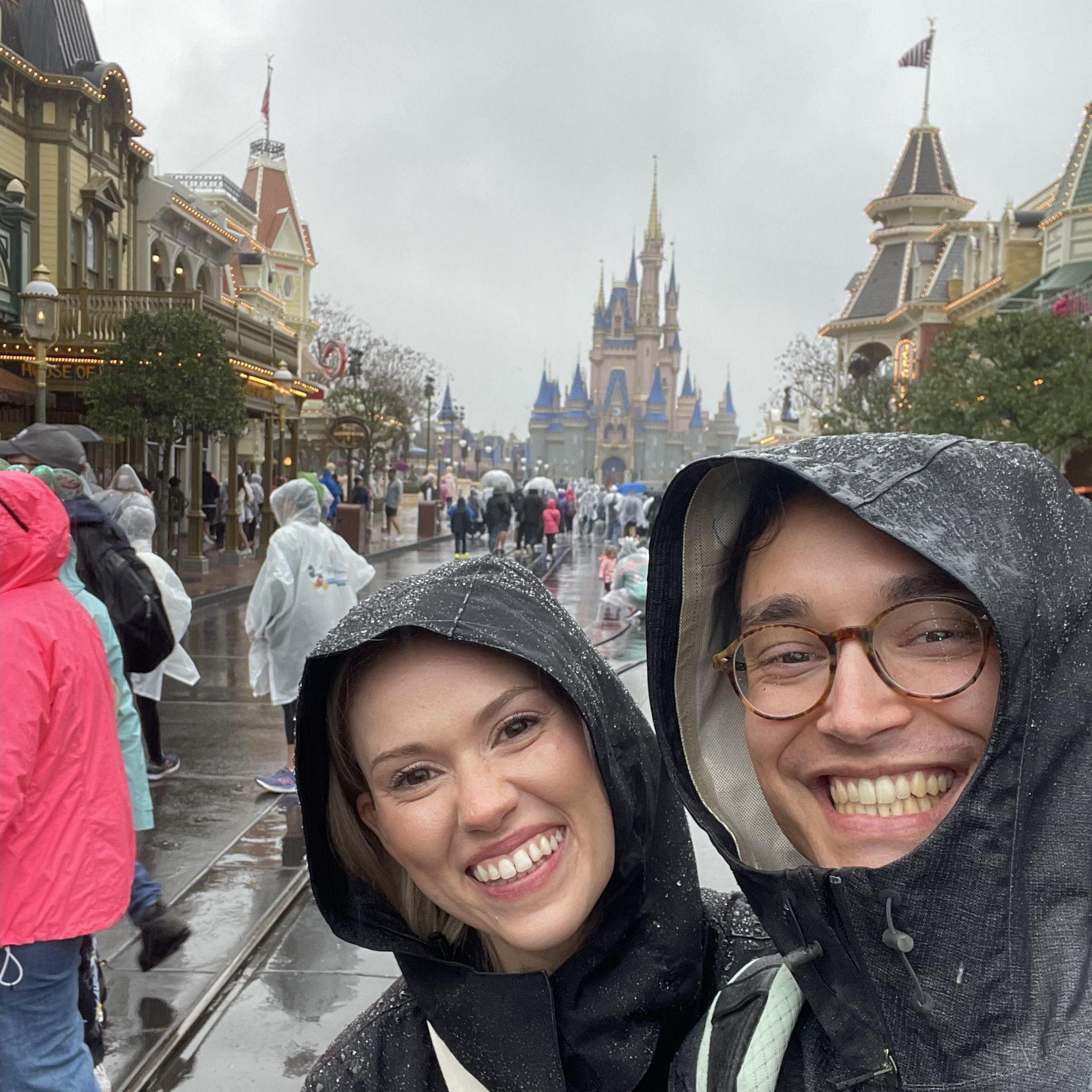 Rainy day in the Magic Kingdom, February 2024