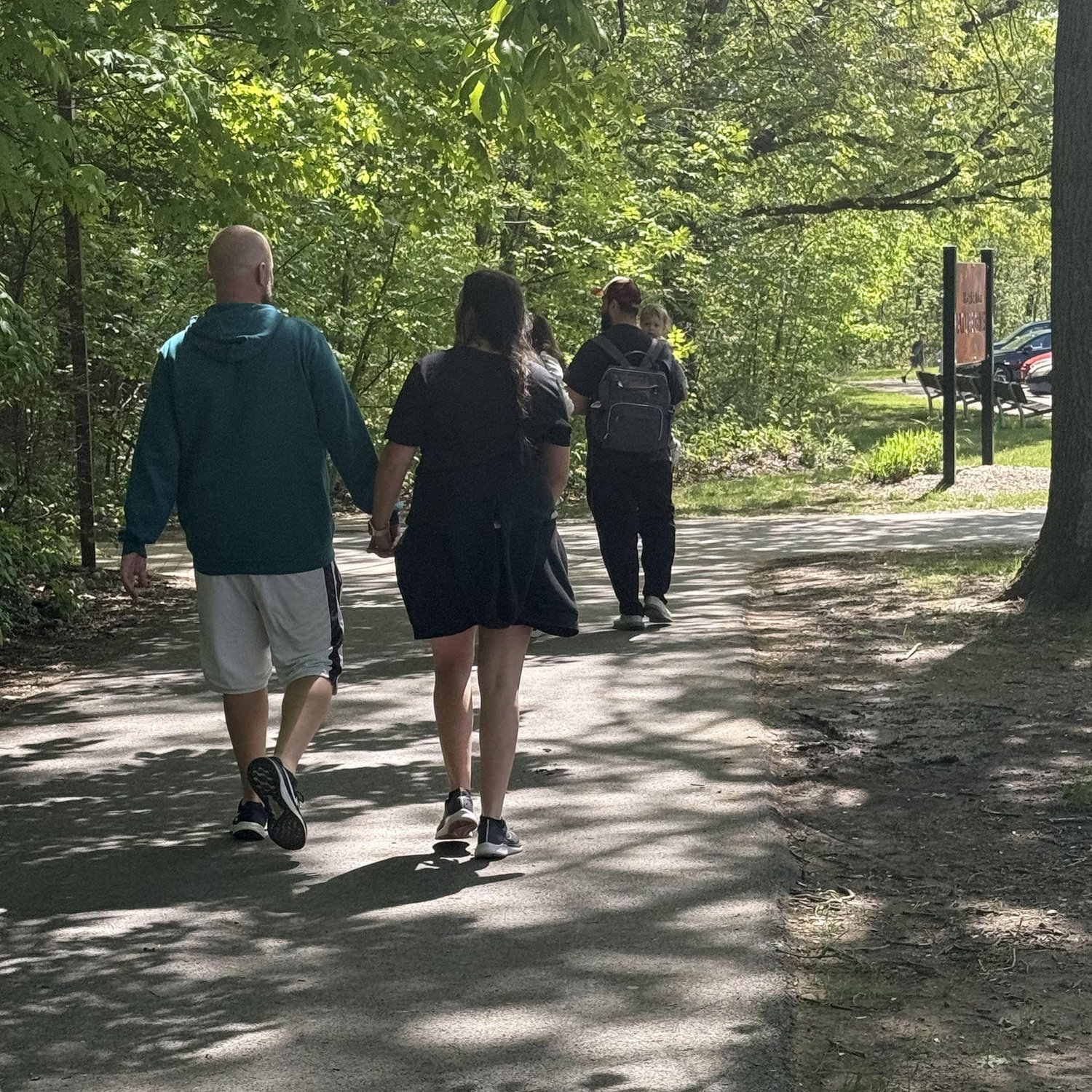 Walking in Blacklick Metro Park with Callie's family