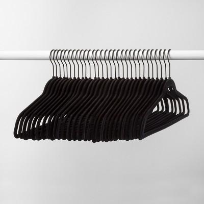 30pk Non Slip Velvet Hanger Black - Made By Design™