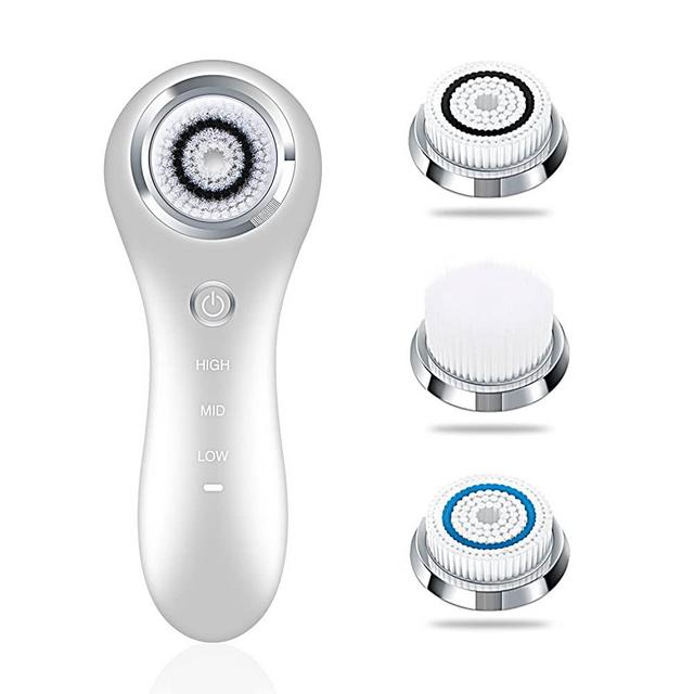 Hangsun Facial Cleansing Brush Sonic Vibrating Face Brush Skin Care for Cleaning Exfoliating and Massaging with Wireless Charging, IPX7 Waterproof, 3 Speed Settings
