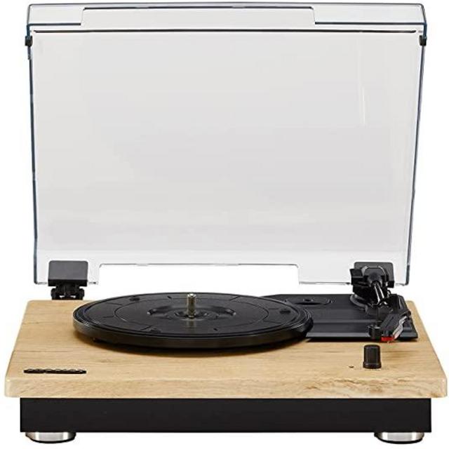 Crosley CR6043A-NA Brio Bluetooth Turntable Shelf System with Included Speakers, Natural