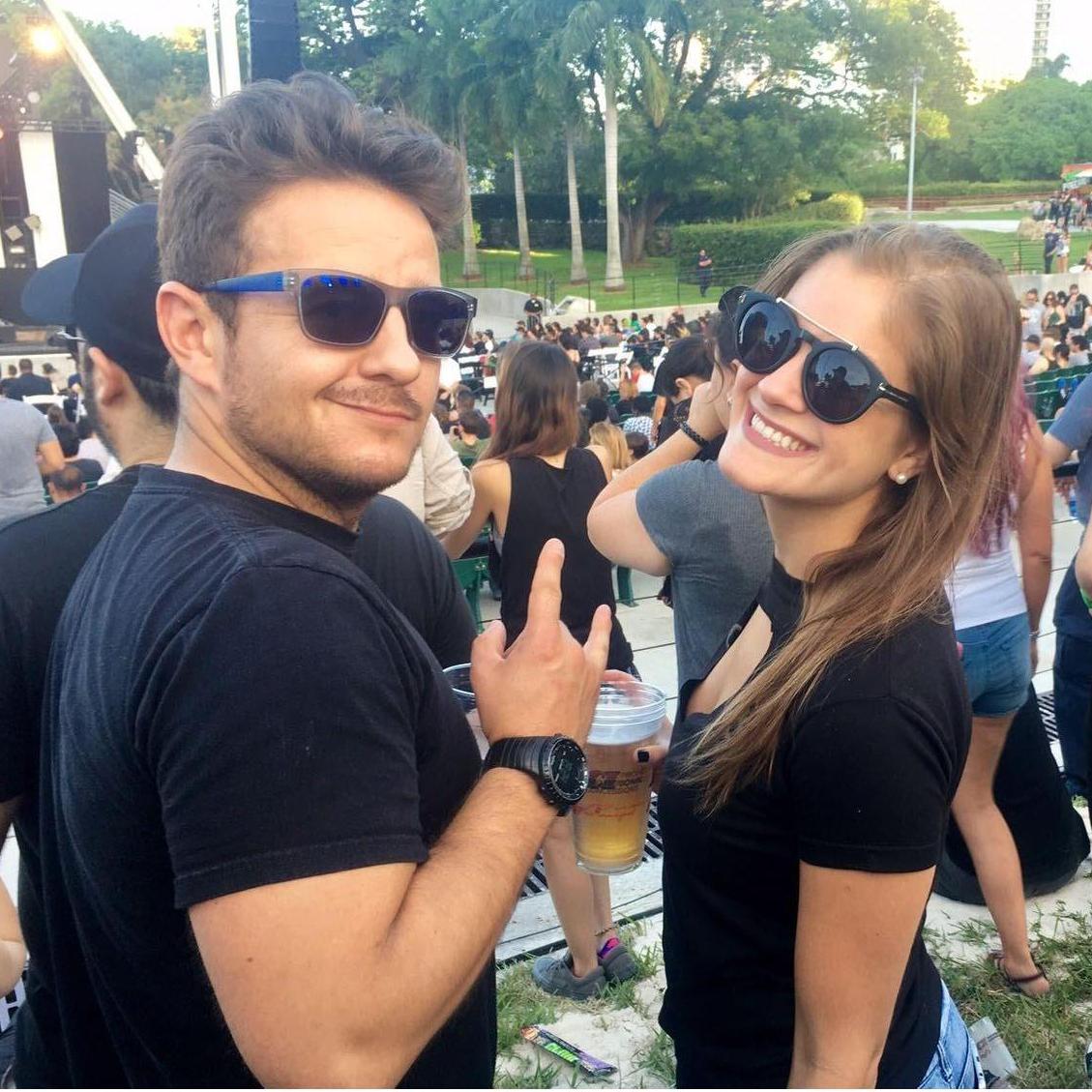 Celebrating Greg's 35th birthday watching Deftones at Bayfront Park