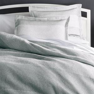 Kiyomi King Grey Striped Duvet Cover