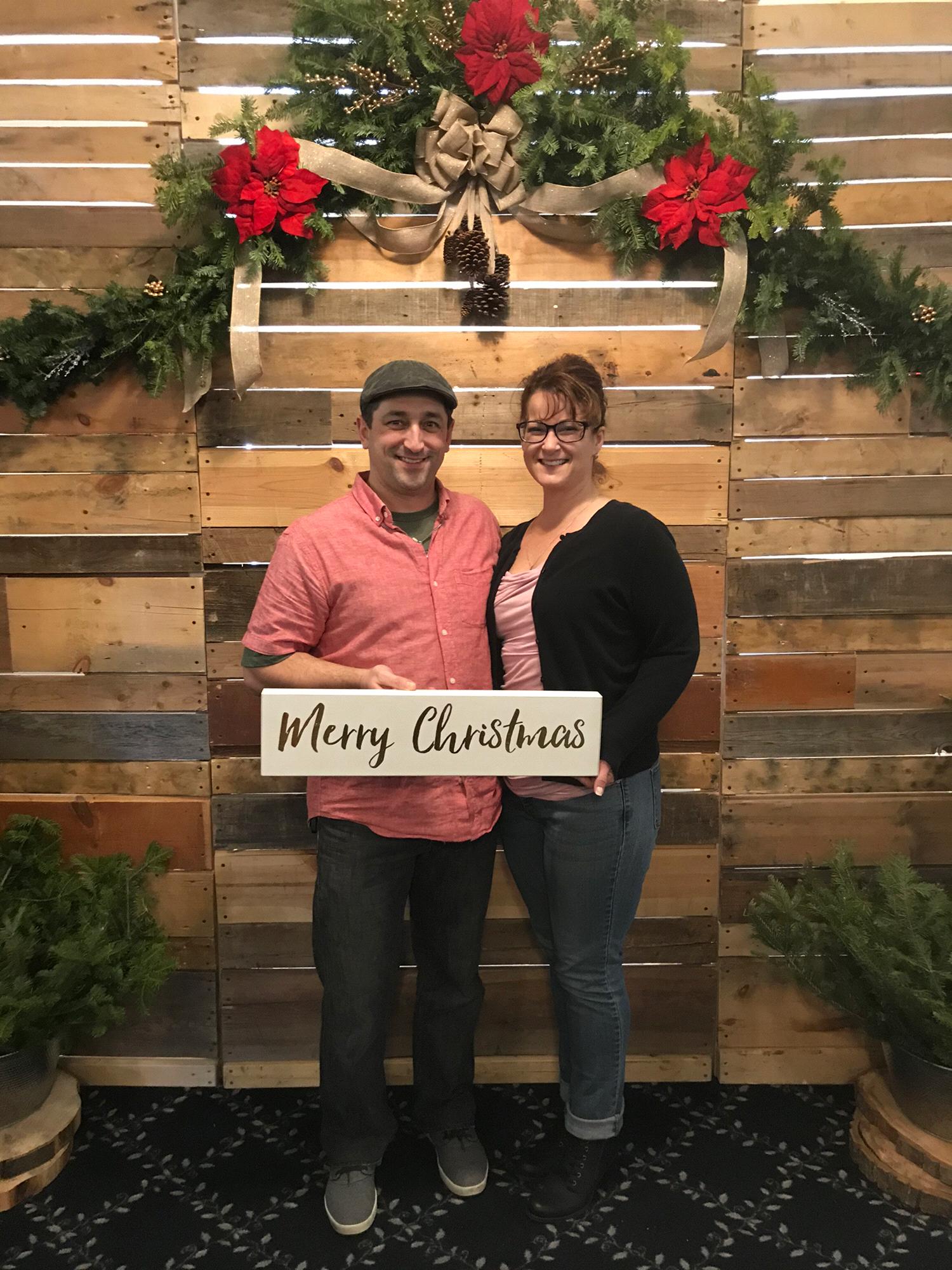 First Christmas "together" at church before we were officially official.  lol