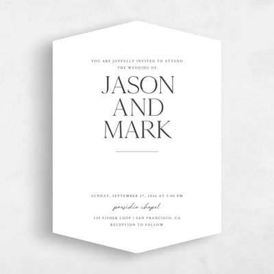 White Diamond Wedding Invitation - Celeste Classic