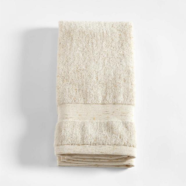 Organic Turkish Cotton Natural Beige Fleck Hand Towel