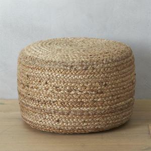 braided jute pouf