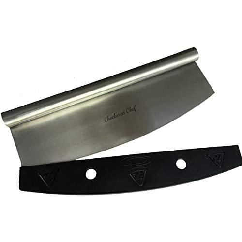 Checkered Chef Extra Large Pizza Cutter -16 Inch - Sharp Rocker Blade With Cover. Heavy Duty Stainless Steel. Best Way To Cut Pizzas And More. Dishwasher Safe.