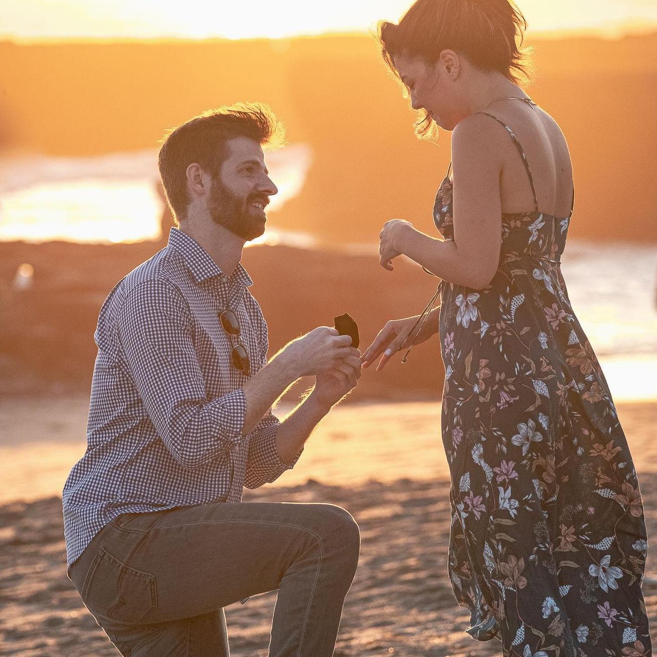 Engaged 5/25/23, Bali Indonesia. Ethan planned a private, beachside dinner and worked with our six closest friends to do a surprise sunset proposal.
Photographer: Andy Lovrak