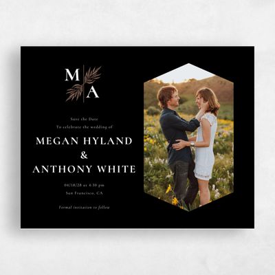 Black Photo Wedding Save the Date - Cappell Photo