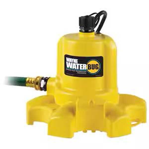 Wayne 1/6 HP WaterBUG Submersible Utility Pump with Multi-Flo Technology WWB