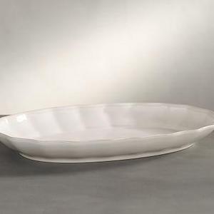 Charlotte Oval Platter, White