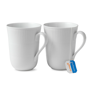White Fluted Mug 2-Pack