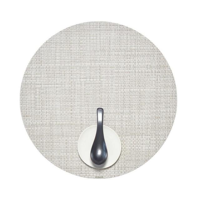 Chilewich Basketweave Round Placemats, Set of 4, Natural