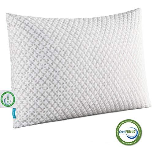 KUNPENG Shredded Memory Foam Pillows for Sleeping - Cooling Bed Pillow Hypoallergenic with Premium Washable Cover for Back Stomach Side Sleepers Firm Soft Adjustable - CertiPUR-US - King Size