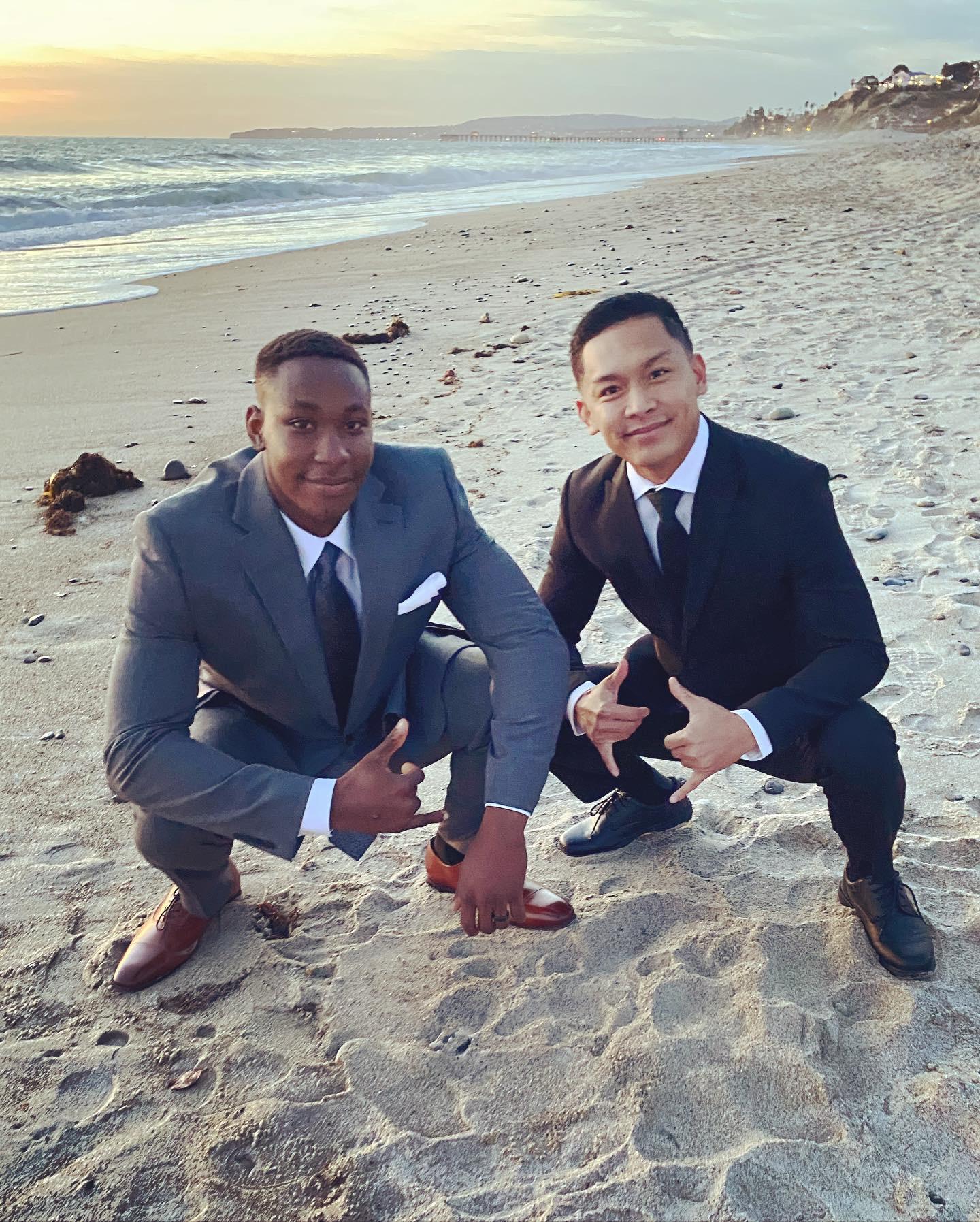 Jordan and SSGT Nakano recreating their previous photo