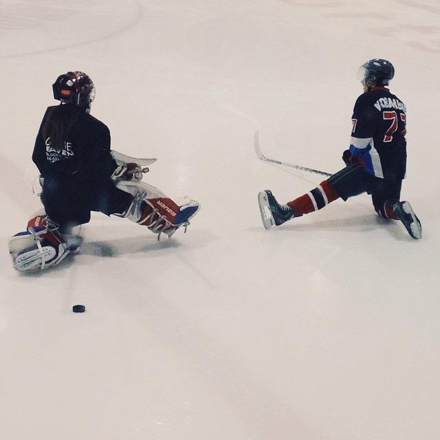 Couples who play hockey together...