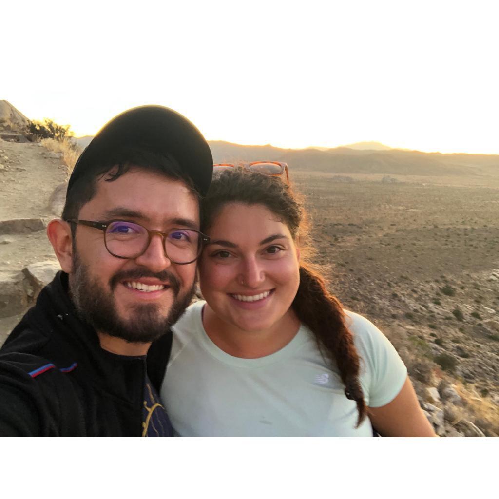 At our favorite national park, Joshua Tree, during our first trip there (2019)