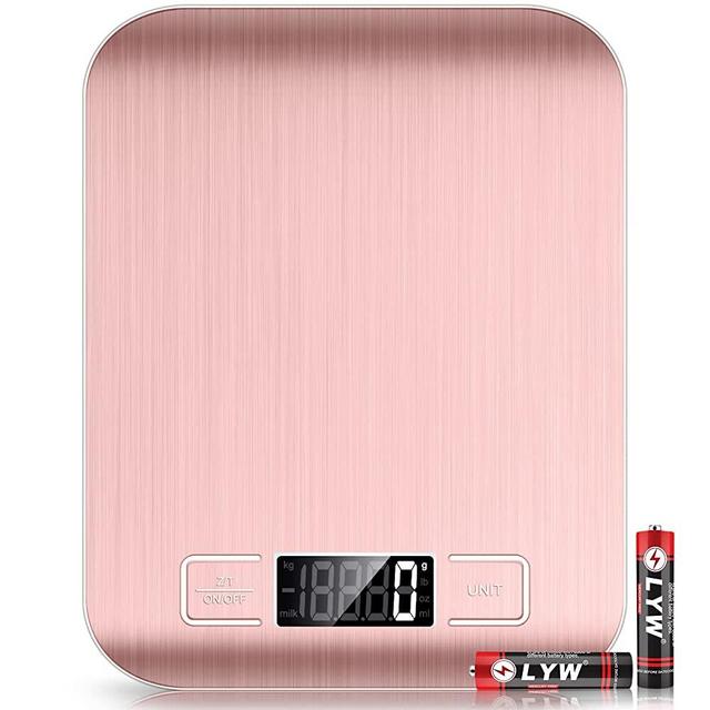 Mik-Nana Food Scale, 22lb/10kg Digital Kitchen Scale Weight Grams and Oz for Baking and Cooking, 1g/0.1oz Precise Graduation, Easy Clean Stainless Steel