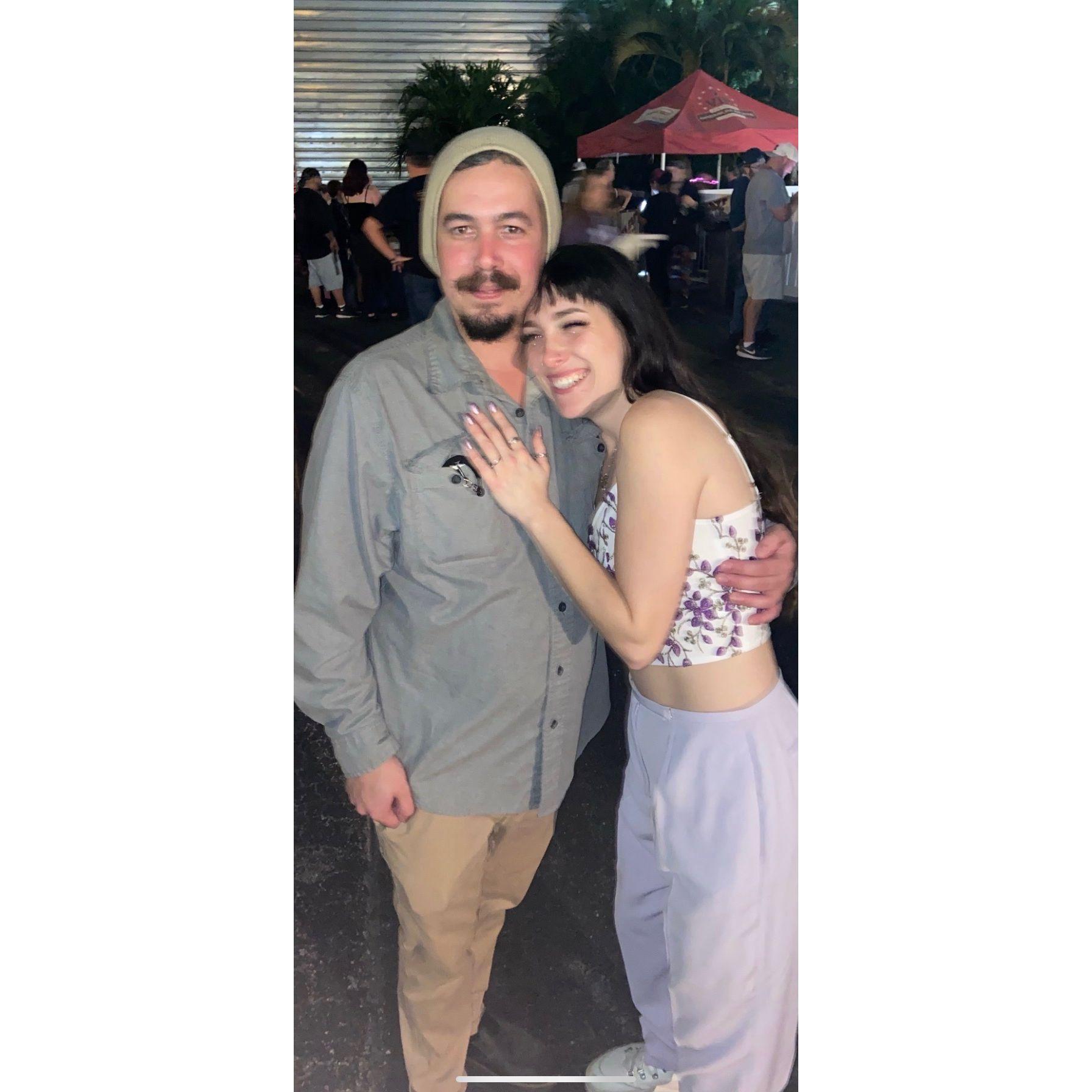 Proposal on stage at 97X Next Big Thing!