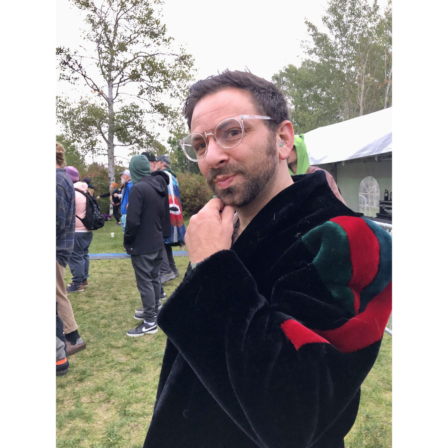 Looking thoughtful at Cascade Equinox music festival