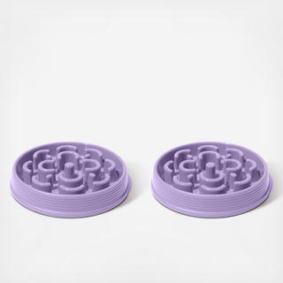 Slow Chow Medallion Large Feeder, Set of 2